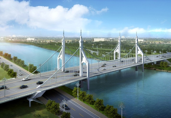 1、聊城 湖南路徒駭河大橋（效果圖）